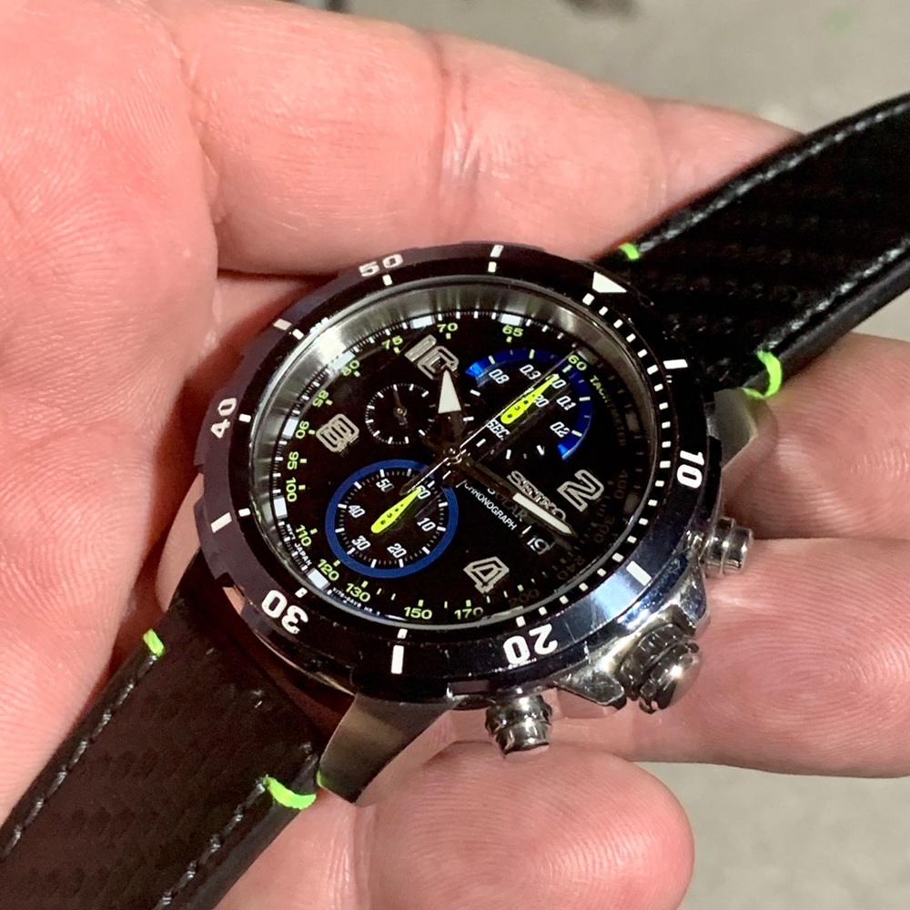 Seiko Jimmie Johnson Chronograph Black Extra NATO